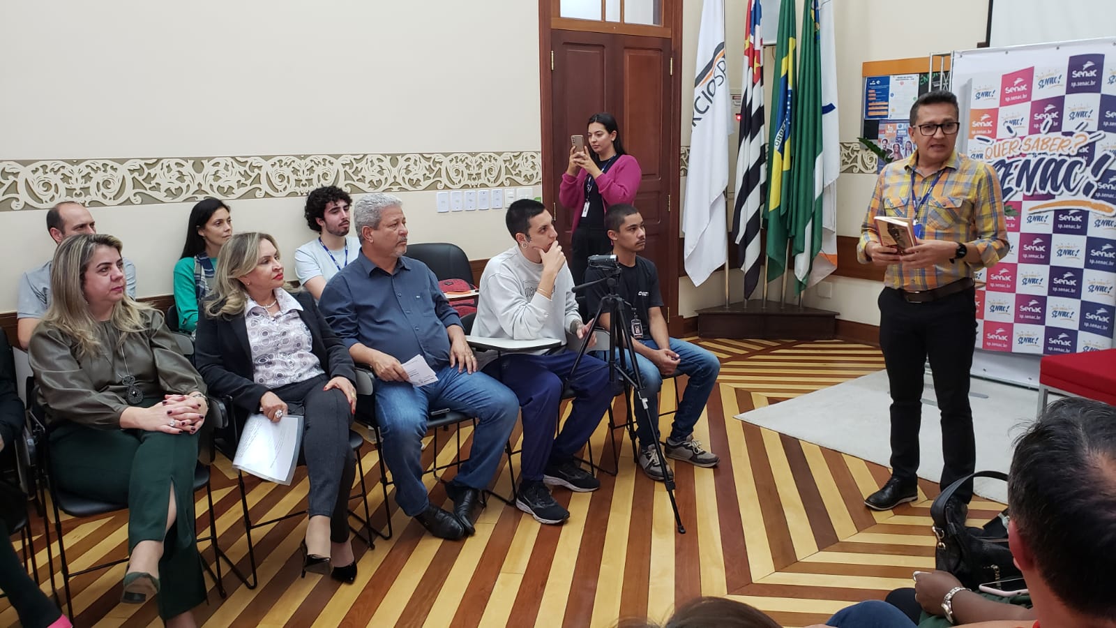 Vereadores participam da inauguração da nova biblioteca do Senac de São João da Boa Vista